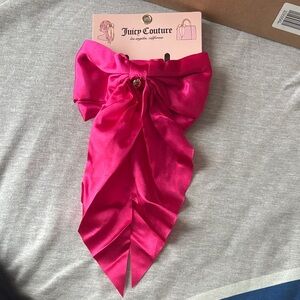 Juicy Couture Fuchsia Hair clip Ribbon bag charm